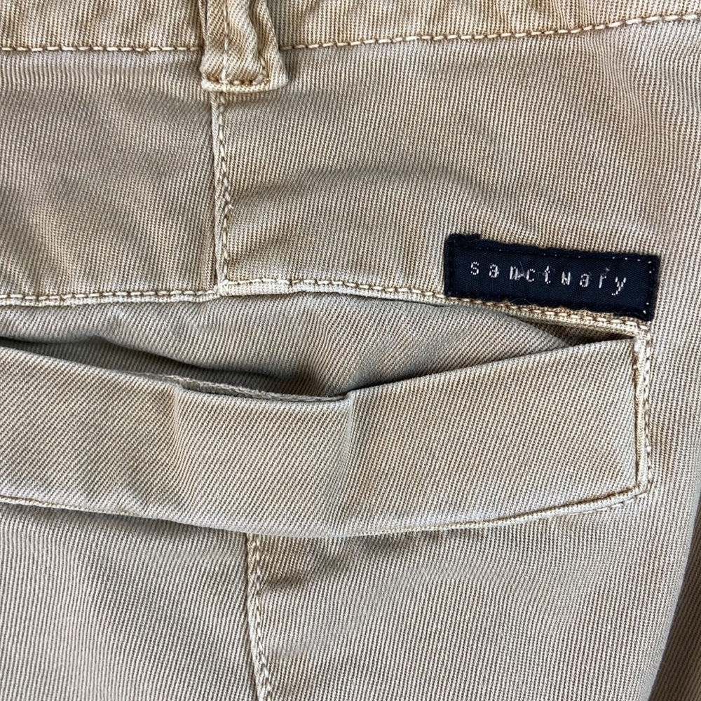 SANCTUARY Anthropologie Khaki Cargo Utility Wide Leg Pants Size 6 - Picture 8 of 15
